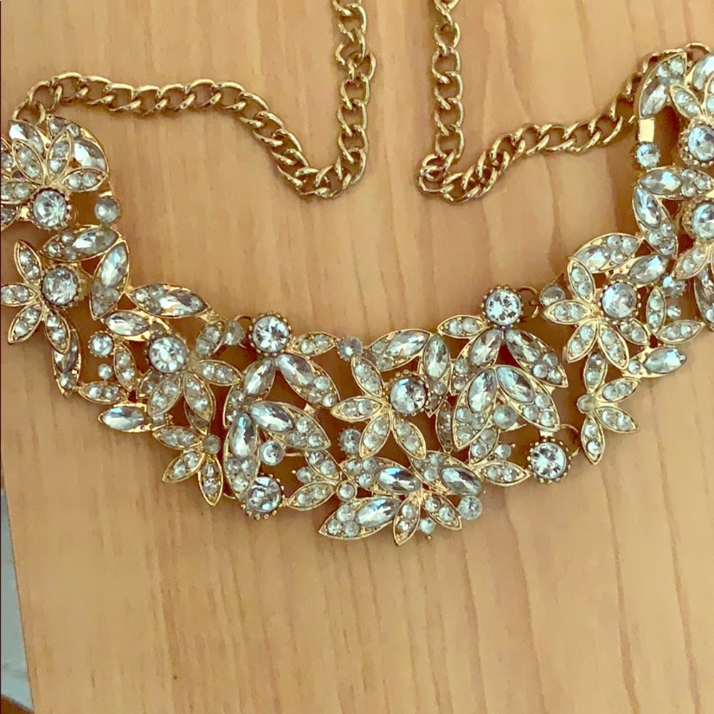 Gold statement necklace